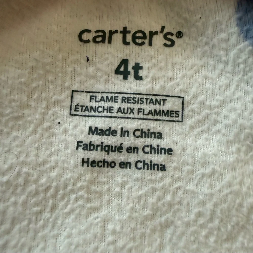 Carter's Heart Print‎ Fleece Footed Pajamas 4T